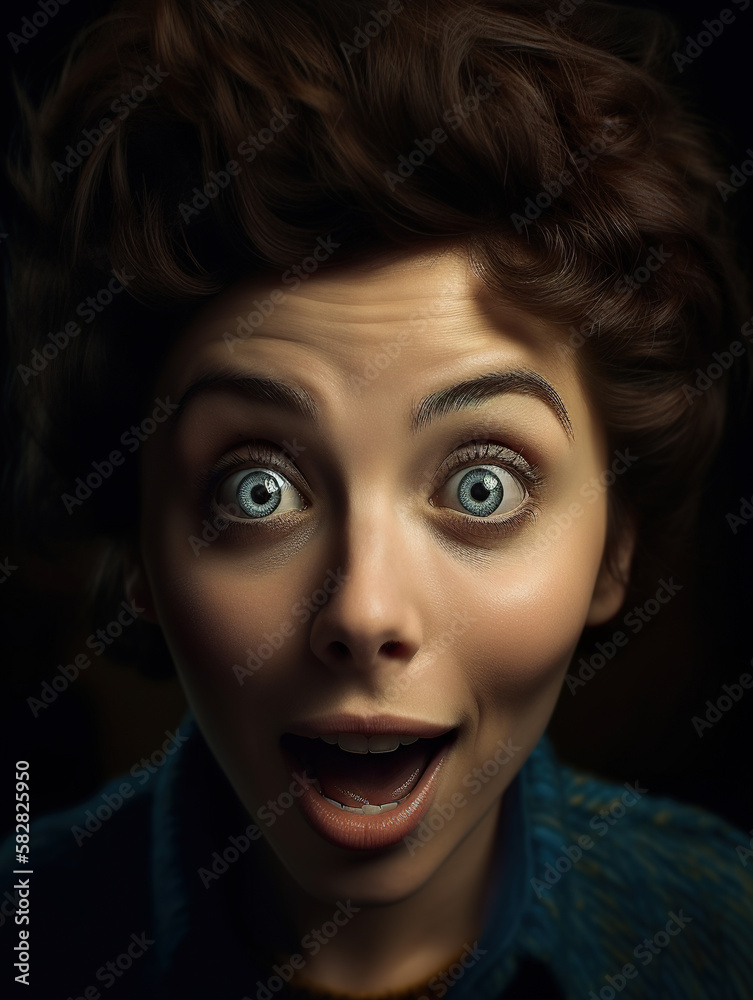 Surprised expression of a beautiful woman Surprised expression of a beautiful woman