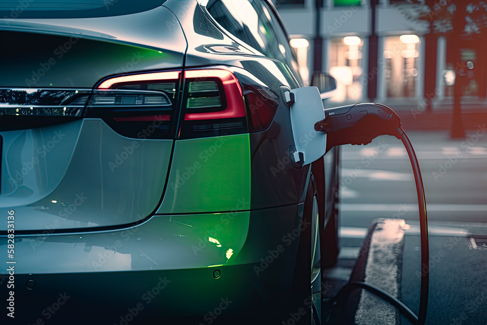 EV charging station for electric car in concept of green energy and eco power produced from sustainable source to supply to charger station in order to reduce CO2 emission
EV charging station for electric car in concept of green energy and eco power produced from sustainable source to supply to charger station in order to reduce CO2 emission