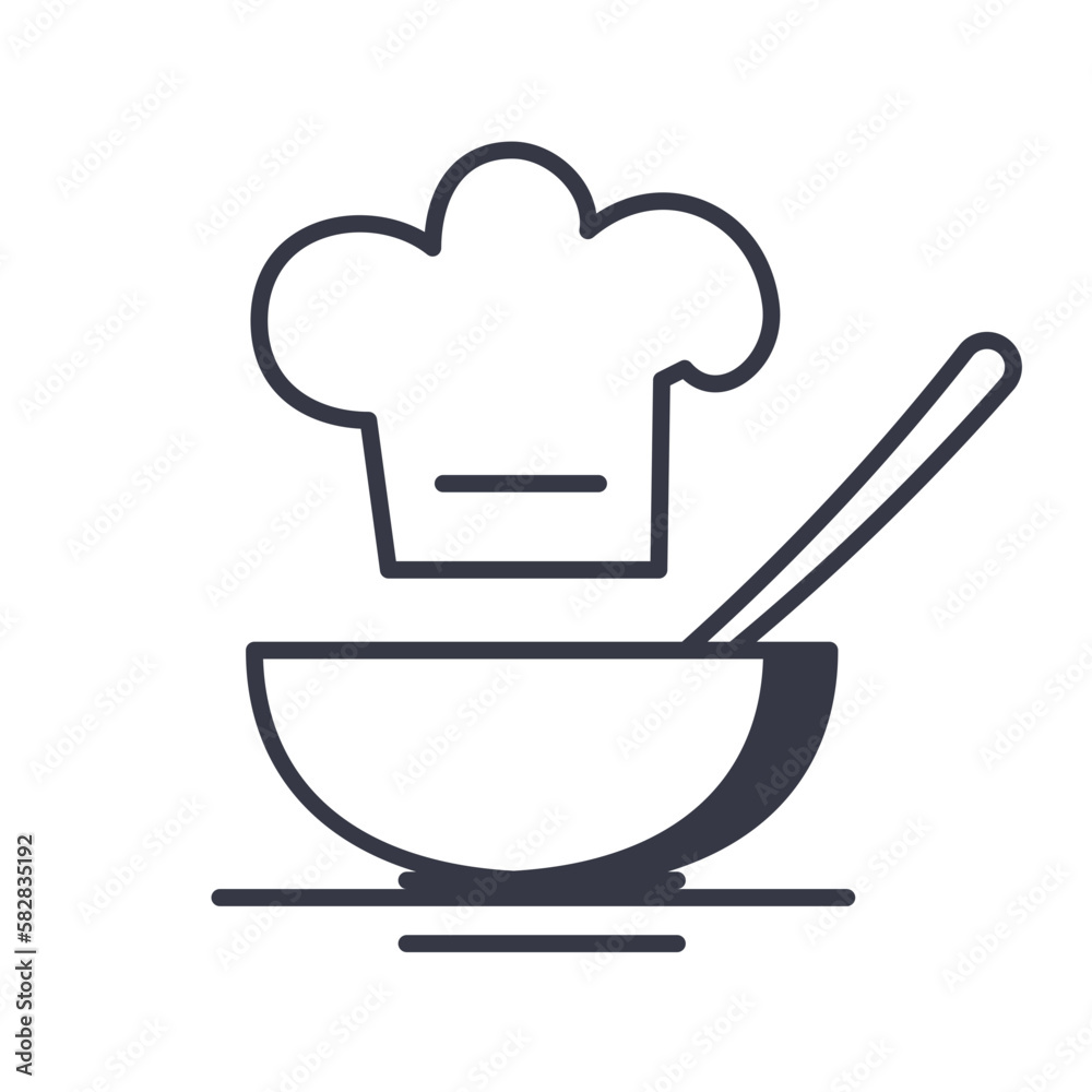 Soup icon. food concept Soup icon. food concept