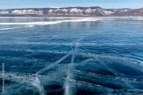 Ice on Baikal lake