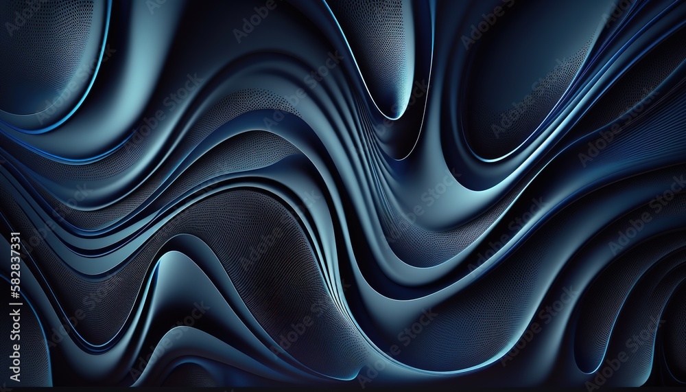 Abstrakter blauer Hintergrund mit Bewegungen, wie Wellen aus Kunststoff und geometrischen Formen, ideal als Hintergrundbild. Generativ KI Abstrakter blauer Hintergrund mit Bewegungen, wie Wellen aus Kunststoff und geometrischen Formen, ideal als Hintergrundbild. Generativ KI