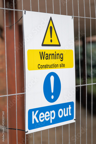 caution construction site