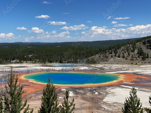 Amazing color for grand prismatic spring in Yellowstone National Park 
