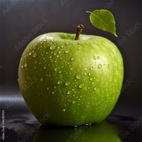 apple, fruit, green, food, isolated, fresh, healthy, diet, white, juicy, freshness, delicious, apples, ripe, health, sweet, green apple, wet, nature, drop, snack, granny smith, object, color, organic