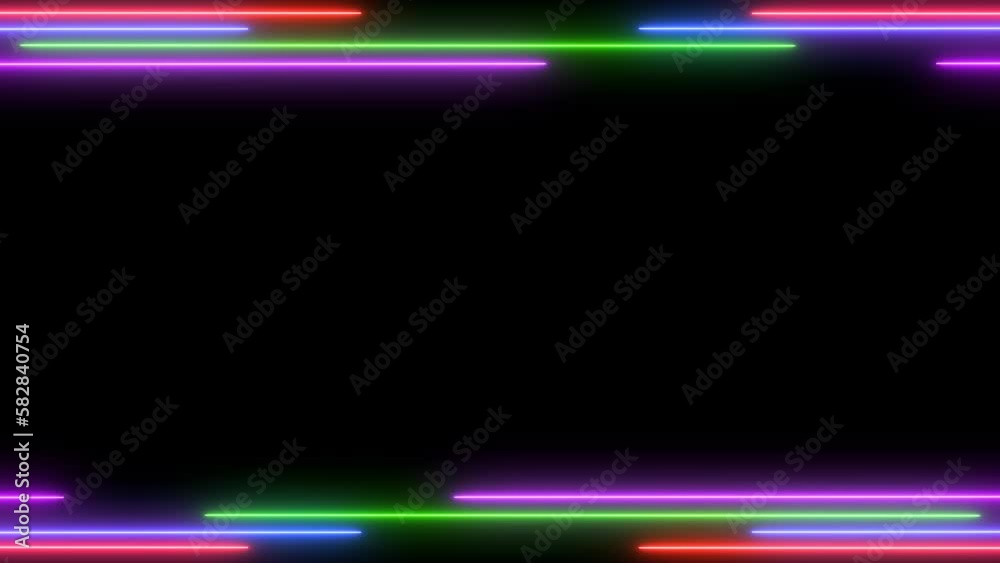 Colorful Laser Effect Glowing Neon Frame Background With Empty Space Colorful Laser Effect Glowing Neon Frame Background With Empty Space