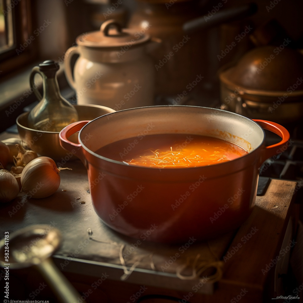 tomato soup in a pot tomato soup in a pot