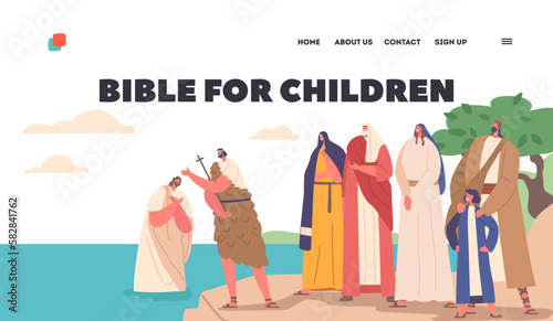 Canvas Print Bible for Children Landing Page Template