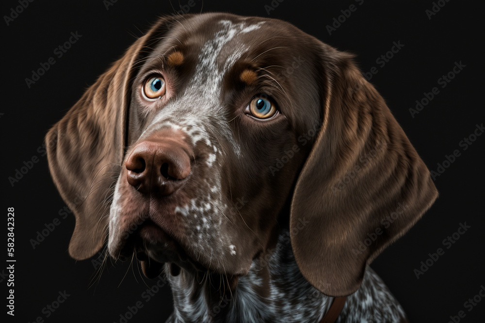Majestic Pointer Dog on Dark Background - A Perfect Example of Elegance and Agility