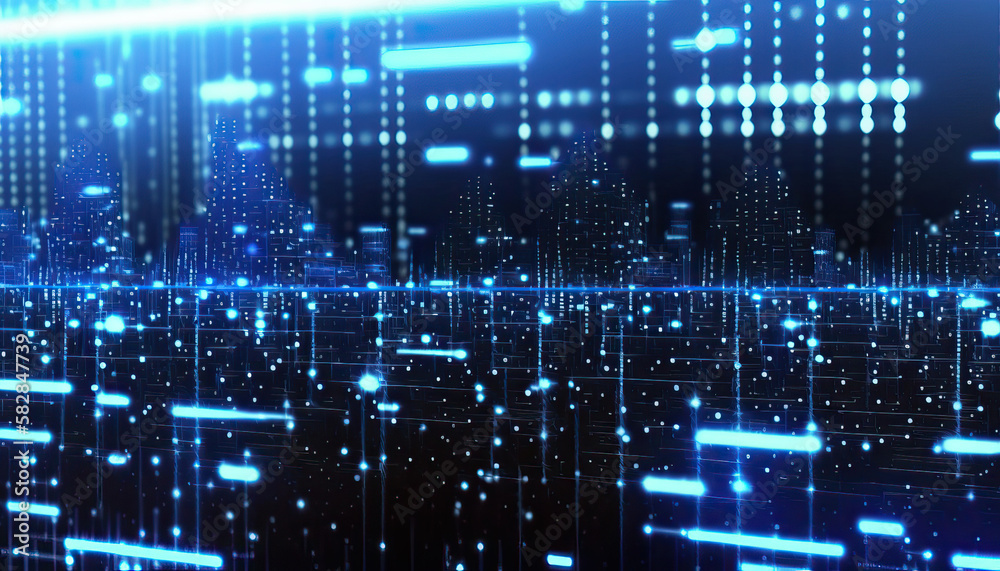 Binary code background. abstract image of binary code.background with glowing neon characters. generative AI. Binary code background. abstract image of binary code.background with glowing neon characters. generative AI.