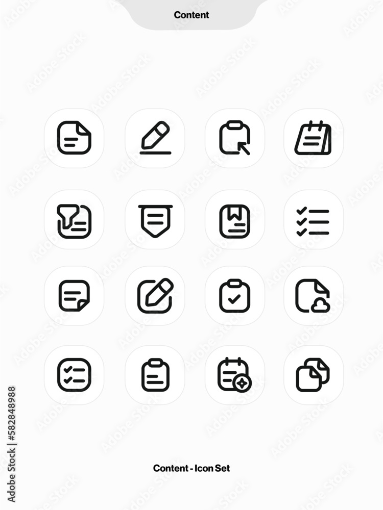 Content Icon Set Content Icon Set