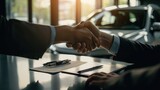 Handshake of Success at the Car Dealership, GENERATIVE AI