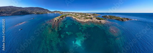 Aerial view from Cap de Creus to the Costa Brava