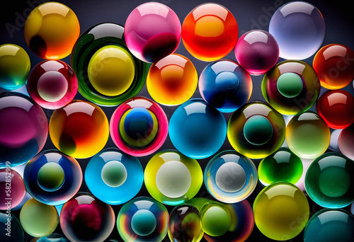 Colorful Marbles - Generative Ai