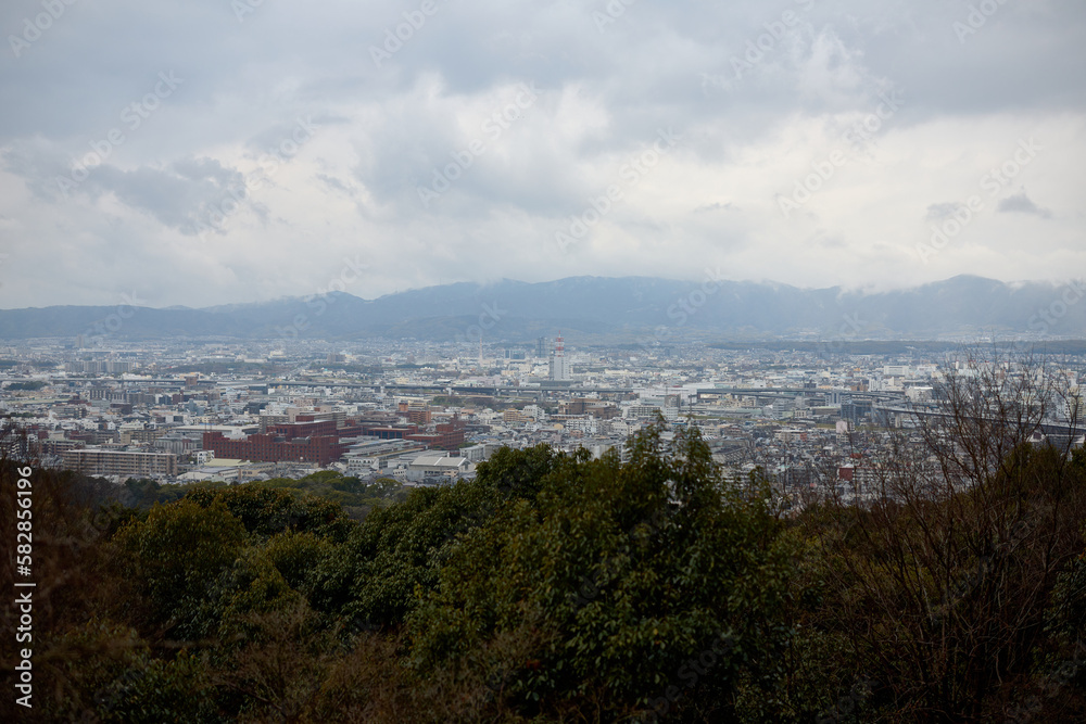 稲荷山から見た京都市