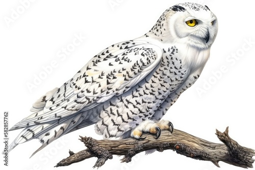 eagle owl isolated on white © Man888