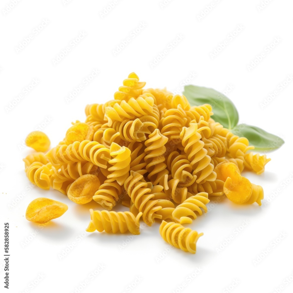 Traditional Italian pasta isolated white background, generative ai Traditional Italian pasta isolated white background, generative ai