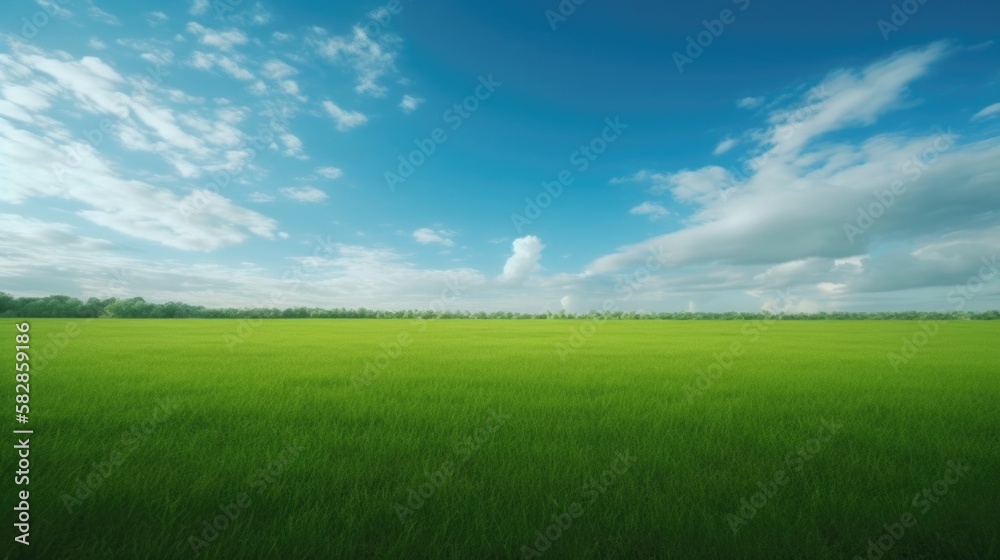 blue sky and lawn background, generative ai blue sky and lawn background, generative ai