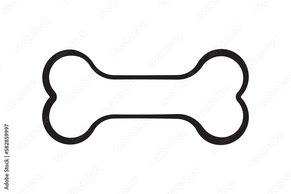 Bone outline icon. Bone for pet dog. Vector Bone outline icon. Bone for pet dog. Vector