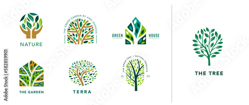 Fényképezés Tree logo collection