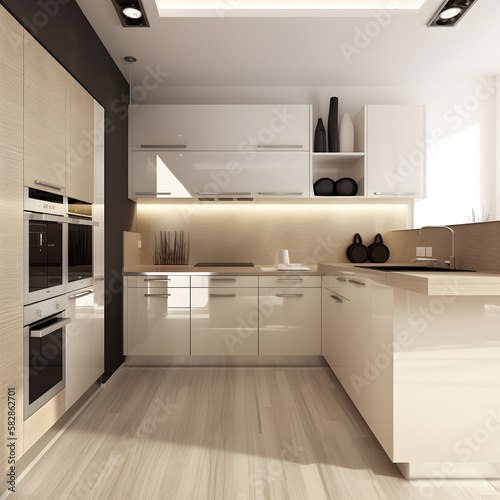 modern kitchen interior