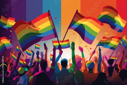 Celebrating Pride .LGBTQI Pride Event Generative AI