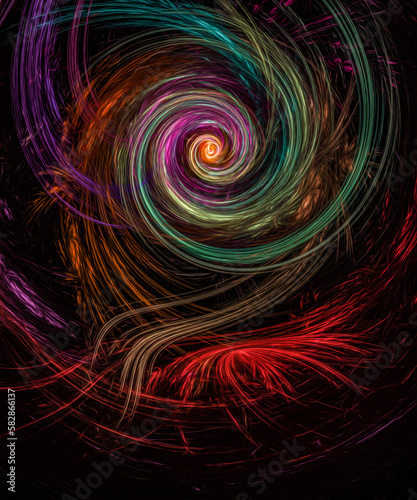 fractal spiral swirl arrangement