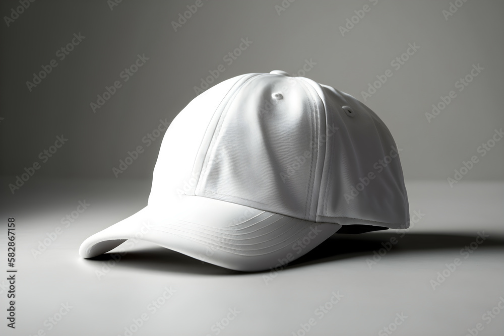 Vorderseite Mockup Baseballcap weiß blank Vorderseite Mockup Baseballcap weiß blank