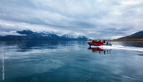 Scenic View of NY Alesund, Spitsbergen, Norway