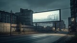 Empty billboard, Digital media. Generative AI.