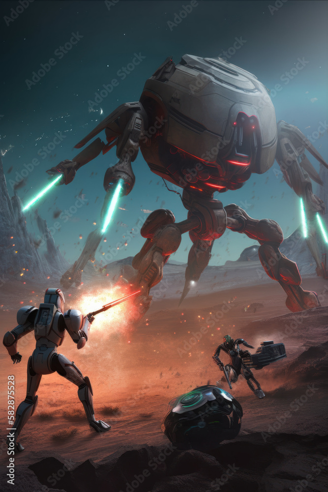 Fototapeta premium robot in space