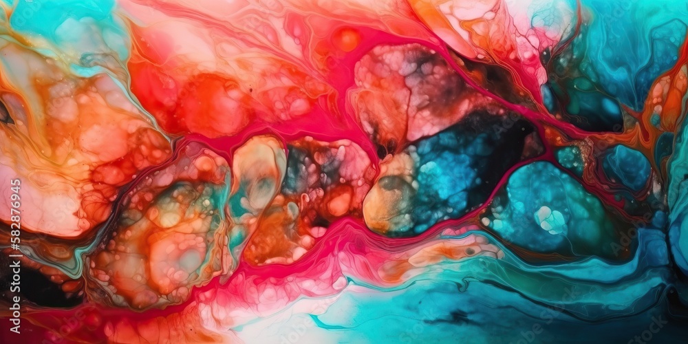 Incredible watercolor wash of colours and textures using ink, metals ...