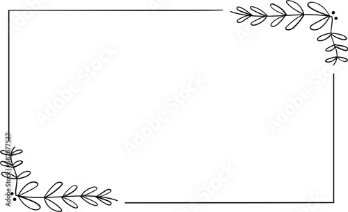 Rectangle floral frame element