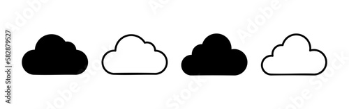 Cloud icon vector for web and mobile app. cloud sign and symbol