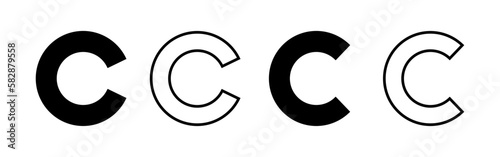Copyright icon vector for web and mobile app. copyright sign and symbol
