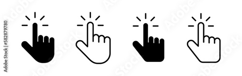 Hand cursor icon vector for web and mobile app. cursor sign and symbol. hand cursor icon clik