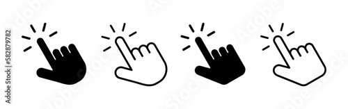 Hand click icon vector for web and mobile app. pointer sign and symbol. hand cursor icon