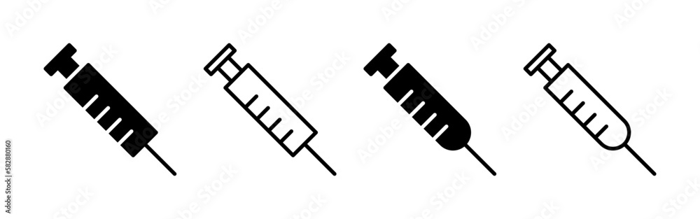 Syringe icon vector for web and mobile app. injection sign and symbol. vaccine icon Syringe icon vector for web and mobile app. injection sign and symbol. vaccine icon