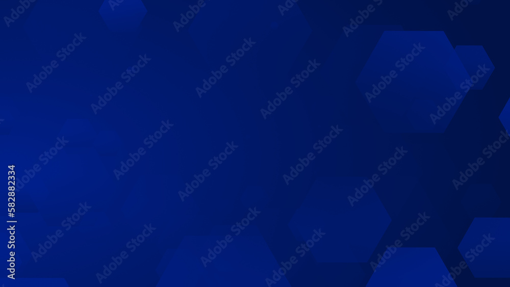 Fototapeta premium Abstract blue hexagon geometric pattern technology background.