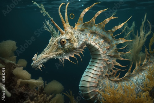 Mysterious Wonders: Encountering an Exotic Sea Creature. Generative AI