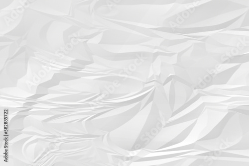 crumpled white paper background close up