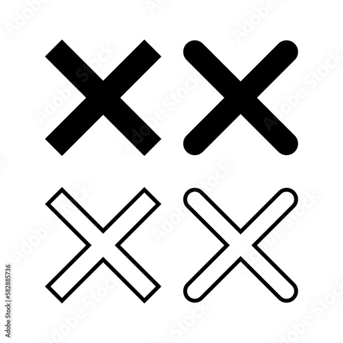 Close icon vector illustration. Delete sign and symbol. cross sign