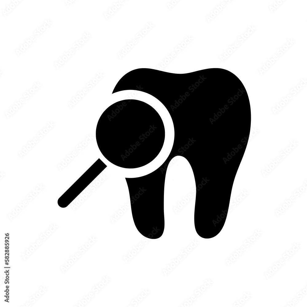 Dentist vector icon, dental analysis symbol. flat vector illustration for web site or mobile app Dentist vector icon, dental analysis symbol. flat vector illustration for web site or mobile app