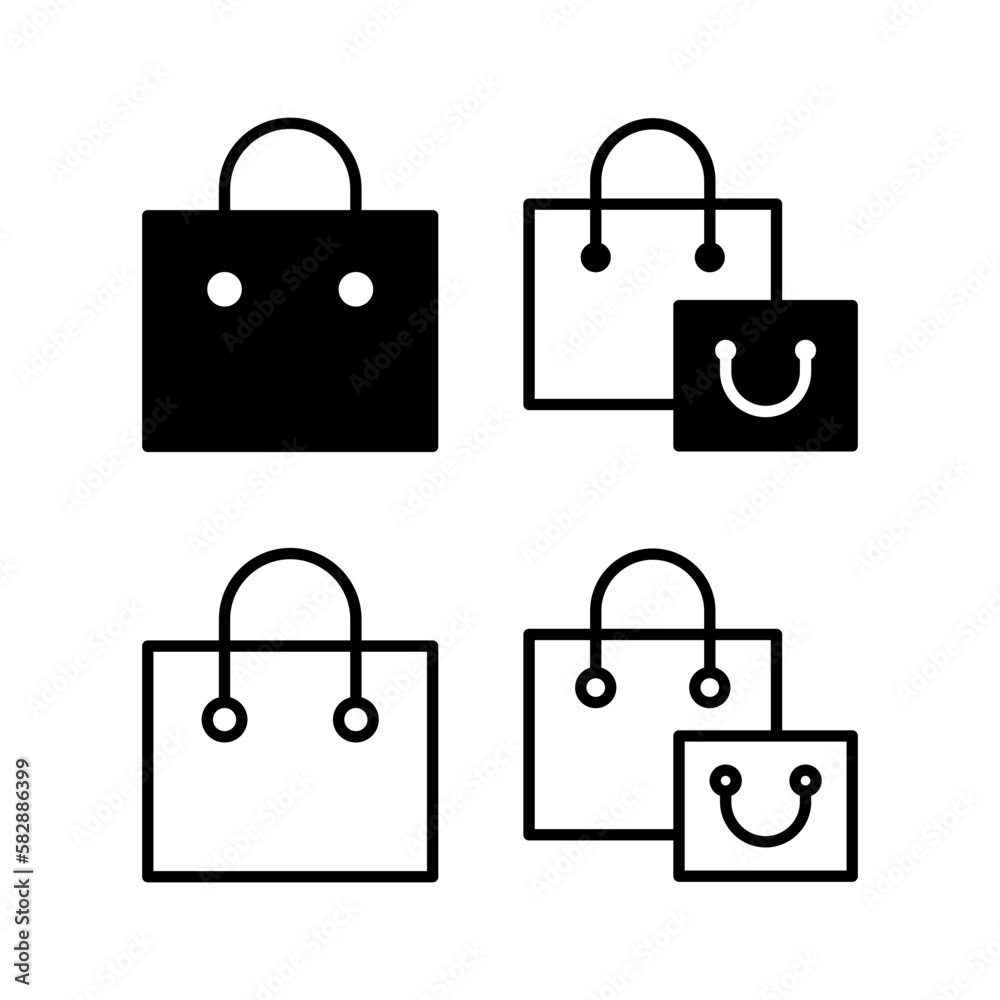 Shopping bag icon vector illustration. shopping sign and symbol Shopping bag icon vector illustration. shopping sign and symbol