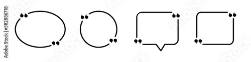  Quote box frames vector icons set