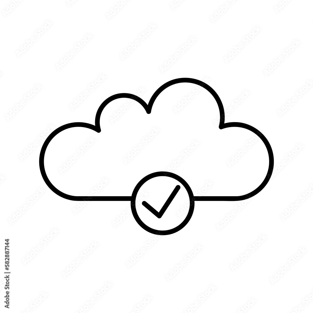 Cloud storage vector icon flat trendy style illustration on white background..eps Cloud storage vector icon flat trendy style illustration on white background..eps