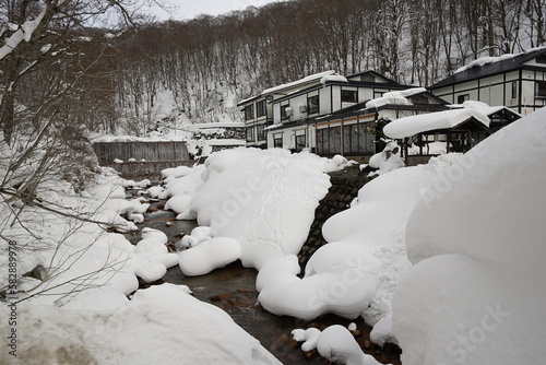 snow covered bridge