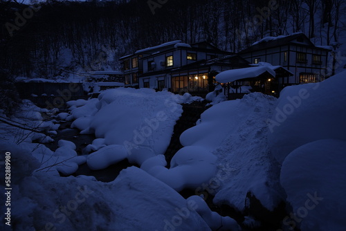 landscape with snow