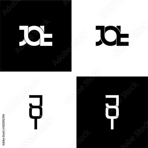 jot lettering initial monogram logo design set