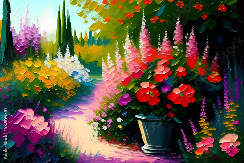 Floral Pathway Painting