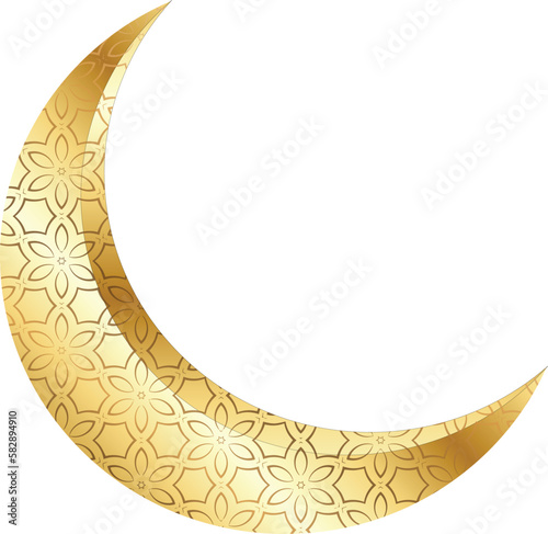 ramadan kareem celebration with lanterns hanging and moon vector illustration
